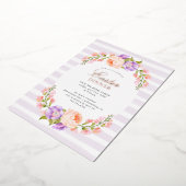 Sering Streep en Bloesem Pasen Dinner Folie Uitnodiging (Gedraaid)