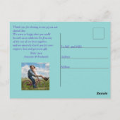 Sering Verget-mij-nietje bloemen Dank Je Briefkaart (Achterkant)