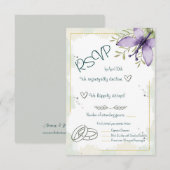 Sering Vlinder Aquarel RSVP Kaartje (Voorkant / Achterkant)