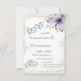 Sering Vlinder Aquarel RSVP Kaartje