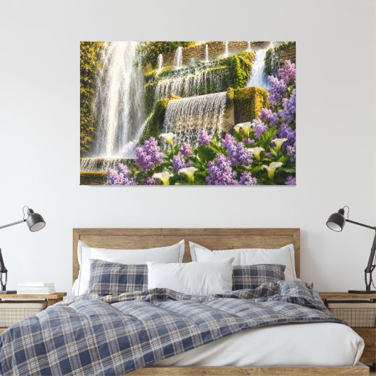 Sering Waterval Opgespannen Canvas Afdruk (Insitu (Slaapkamer))