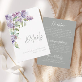 Sering Waterverf Bloem Bruiloft Details Kaart