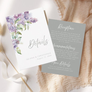 Sering Waterverf Bloem Bruiloft Details Kaart