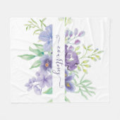 Sering waterverf bloememmotief gepersonaliseerd fleece deken (Voorkant (Horizontaal))
