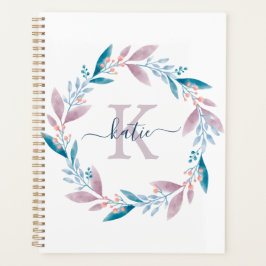 Sering Waterverf Bloemenkrans Monogram Planner