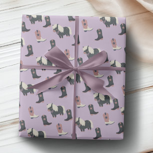 Sering Westerse Cowgirl Pony-cadeaupapier Cadeaupapier