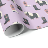 Sering Westerse Pony en Laarzen Inpakpapier (Rol Hoek)