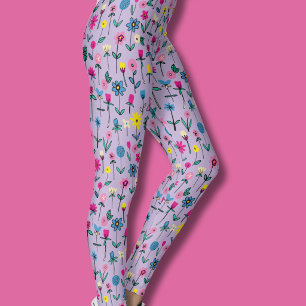 Sering wilde bloem grillige weide leggings