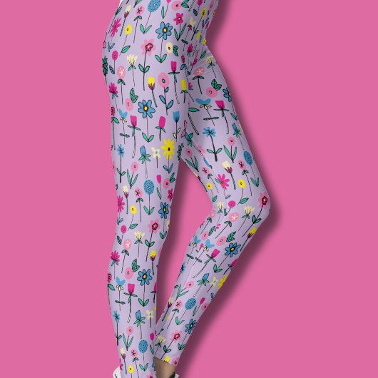 Sering wilde bloem grillige weide leggings
