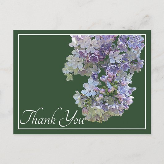 Seringbloemen Groene Achtergrond Dank Je Briefkaart (Voorkant)