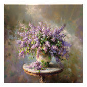 Seringbloemen in vaas foto afdruk (Voorkant)