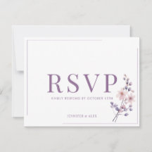 Seringbloemen Modern Elegante RSVP