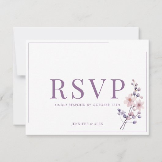 Seringbloemen Modern Elegeant RSVP (Voorkant)