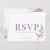 Seringbloemen Modern Elegeant RSVP (Voorkant / Achterkant)