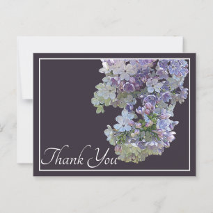 Seringbloemen pruimen achtergrond bedankt briefkaart
