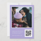 Seringboom Boho QR-code moderne botanische lavende Kaart (Achterkant)