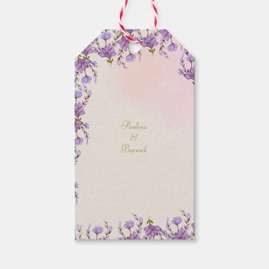 seringen bloem cadeautags cadeaulabel (Voorkant)
