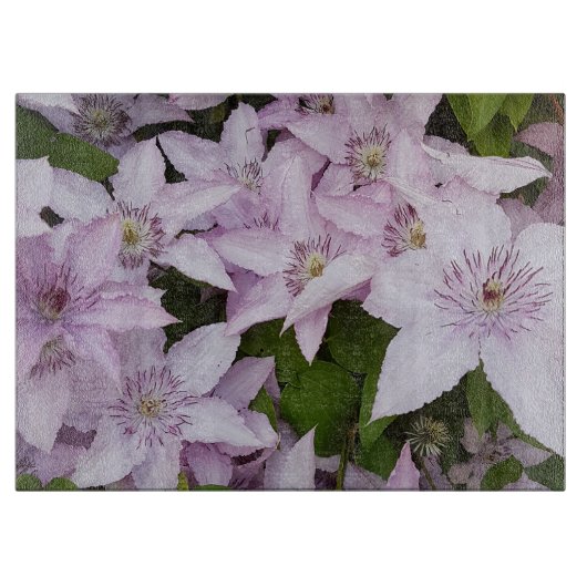 seringen, clematis, mooi, bloem, sering bloem, snijplank (Voorkant)