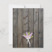 Seringen & Kleurrijke lichten op schuurhouten brui Save The Date (Achterkant)