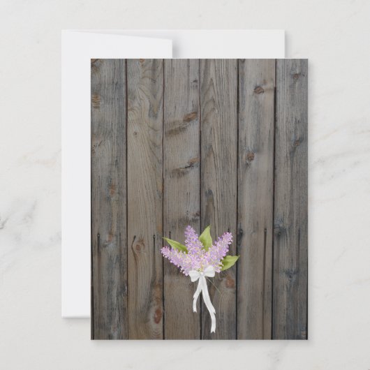 Seringen & Kleurrijke Lichtjes op Schuurhouten Bru Save The Date (Achterkant)