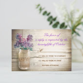 seringen metson pot vintage trouw rsvp kaartje (Staand voorkant)