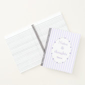 Seringpaars Witte Coquette Esthetiek  Monogram Notitieboek (Binnen)