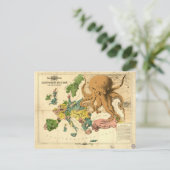  Serio Comic War Map voor 1877 Briefkaart (Staand voorkant)