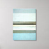 'Serious' Blue en Grey Abstract Art Canvas afdrukk (Voorkant)