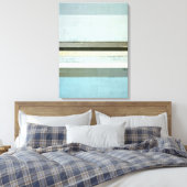 'Serious' Blue en Grey Abstract Art Canvas afdrukk (Insitu (Slaapkamer))