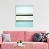 'Serious' Blue en Grey Abstract Art Canvas afdrukk Afdruk (Insitu (Woonkamer))