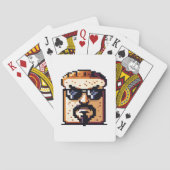 Serious Bread - Grappig Pixel Art Retro karakter Pokerkaarten (Achterkant)
