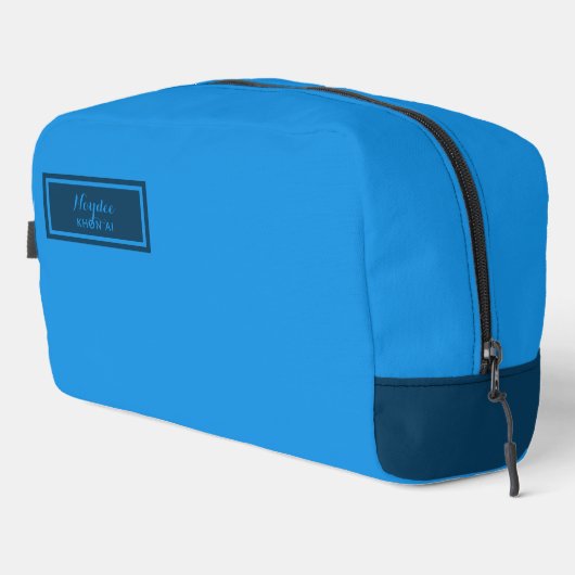 Serious Classic Minimal Simple Blue Toilettasje (Rechterhoek)