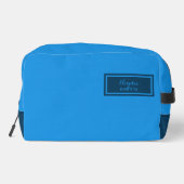 Serious Classic Minimal Simple Blue Toilettasje (Achterkant)