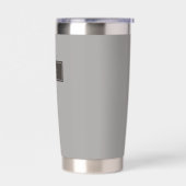 Serious Classic Minimal Simple Grey Geïsoleerde Drinkbeker (Links)