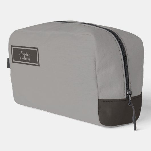 Serious Classic Minimal Simple Grey Toilettasje (Rechterhoek)