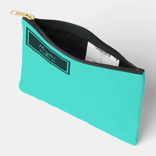 Serious Classic Minimal Simple Turquoise Etui (Open)