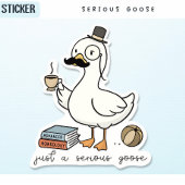 Serious Goose, Funny Academic Gekke Goose Sticker