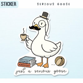 Serious Goose, Funny Academic Gekke Goose Sticker