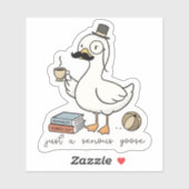 Serious Goose, Funny Academic Gekke Goose Sticker (Vel)