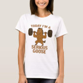 Serious Goose Funny Animal T-shirt (Voorkant)