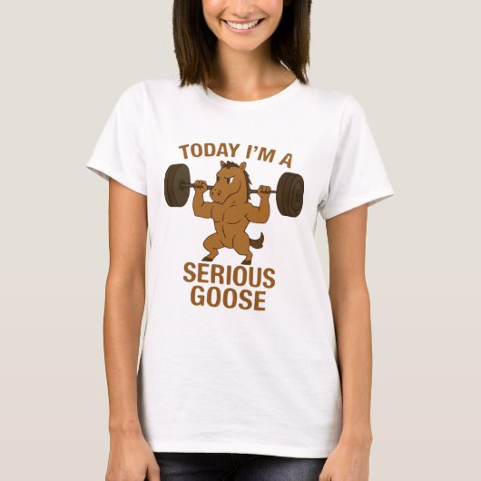 Serious Goose Funny Animal T-shirt (Voorkant)