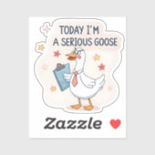 Serious Goose Vinyl Sticker – Funny Animal Meme De (Vel)