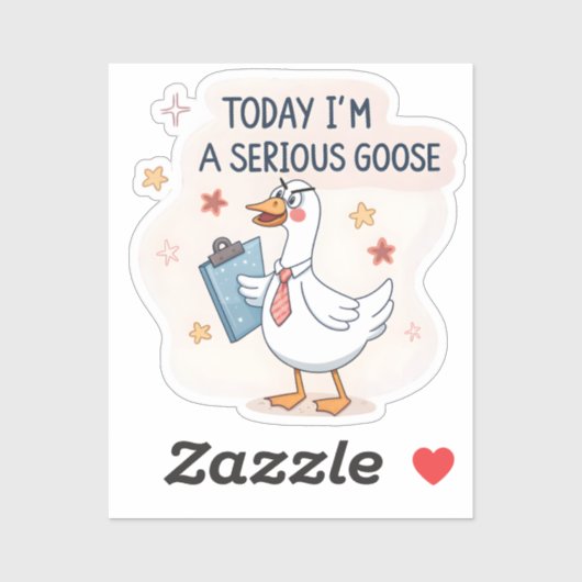Serious Goose Vinyl Sticker – Funny Animal Meme De (Vel)