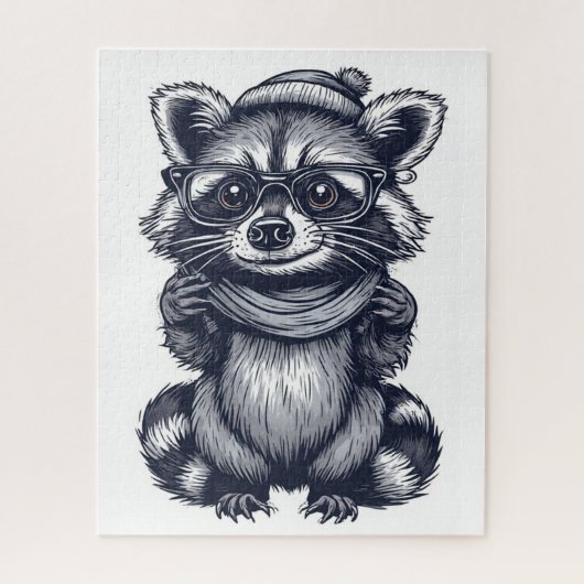 Serious Raccoon Puzzle Legpuzzel (Verticaal)