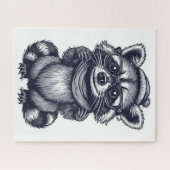 Serious Raccoon Puzzle Legpuzzel (Horizontaal)