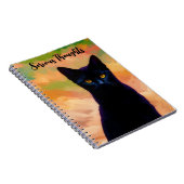 Serious Thoughts Cat Art Persoonlijk Dagboek Notit Notitieboek (Rechterzijde)