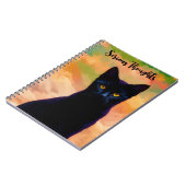 Serious Thoughts Cat Art Persoonlijk Dagboek Notit Notitieboek (Linkerzijde)