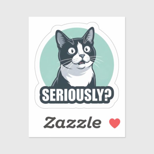 Seriously? Funny Dog Sticker | Sarcastic Reaction  (Vel)