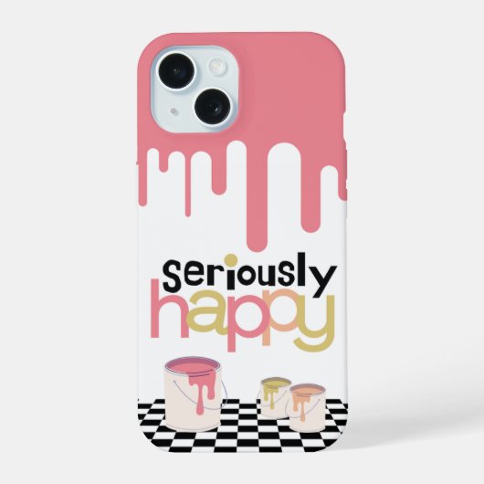 Seriously Happy iPhone 15 Hoesje (Achterkant)