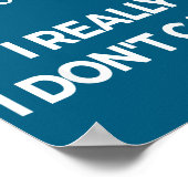 Seriously I Dont Care Tee Shirt Men Anxiety Tee Fu Poster (Hoek)